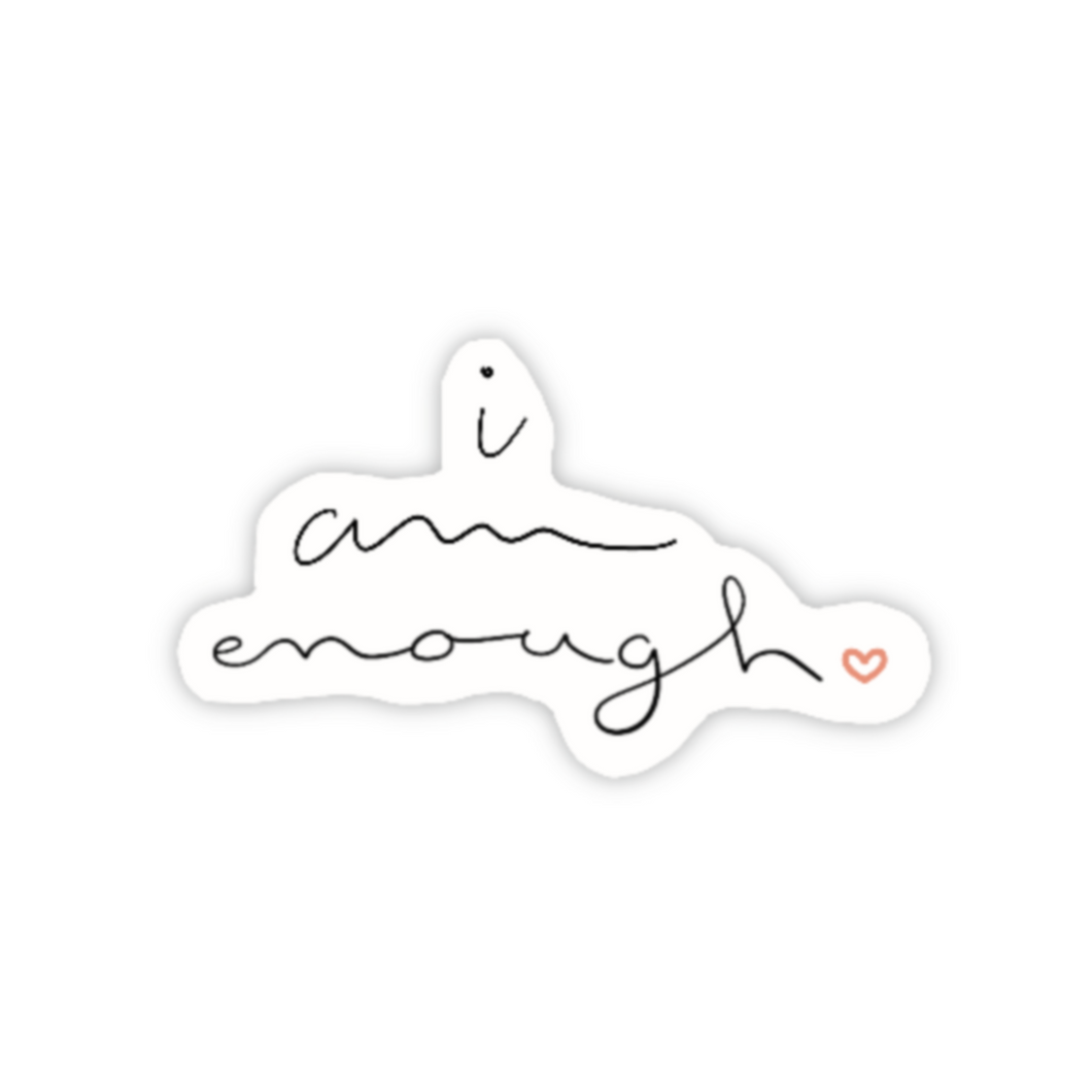 I Am Enough Affirmatie Sticker 6.0x3.5cm